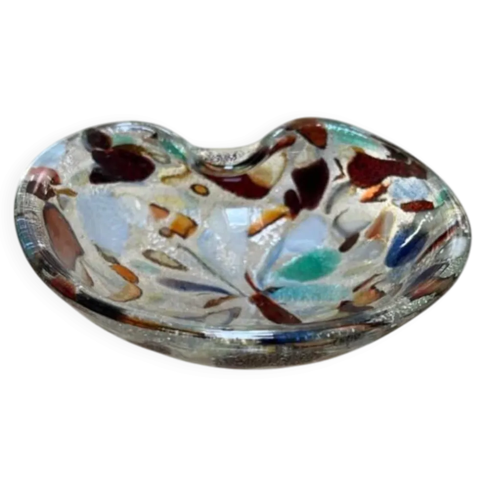 Cendrier/ Vide-Poche vintage en verre de Murano