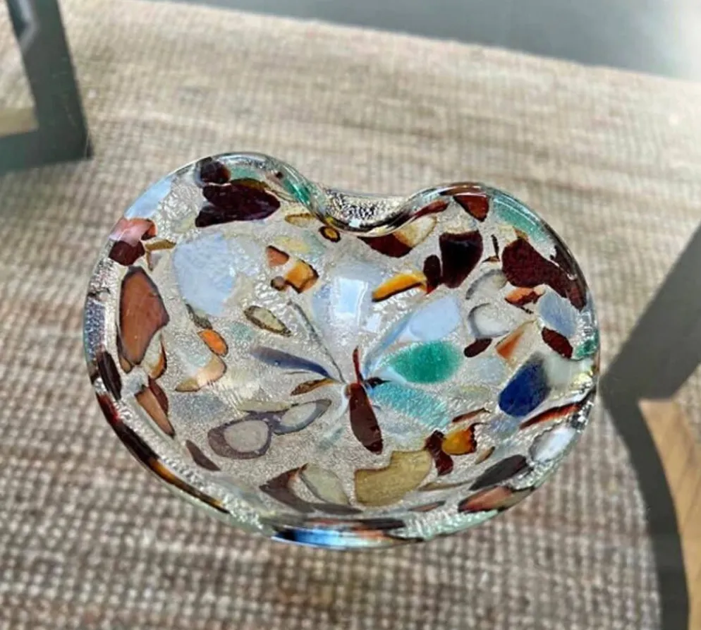 Cendrier/ Vide-Poche vintage en verre de Murano
