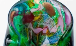 Cendrier/Vide-poche vintage Murano Tutti Frutti Vert