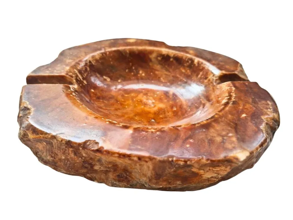 Cendrier Vintage Élégant en Onyx Précieux – Design Italien des années 60