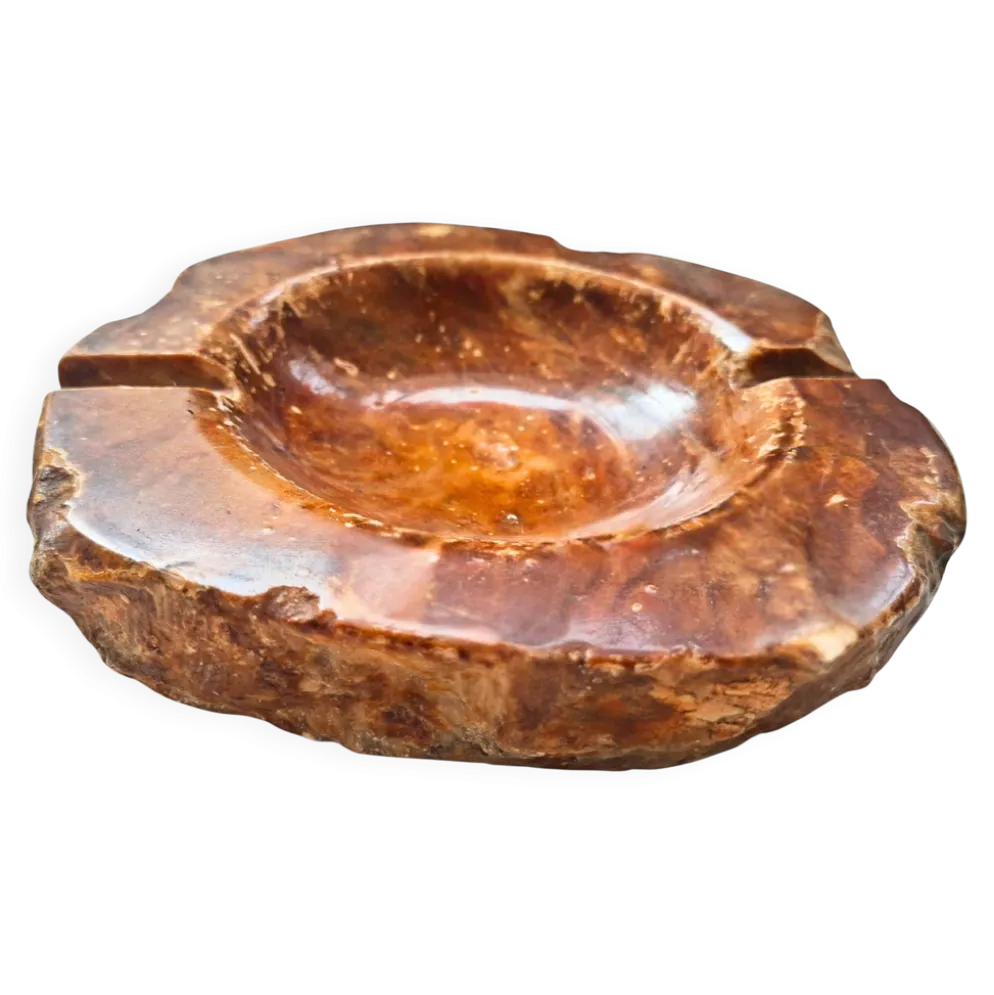 Cendrier Vintage Élégant en Onyx Précieux – Design Italien des années 60