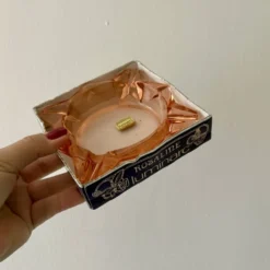 Cendrier vintage Luminarc en verre rose