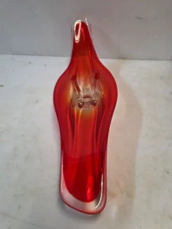 Centre de table en verre soufflé vintage des années 70 - 65 cm