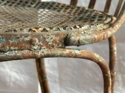 Chaise de jardin en fer peint XIXe