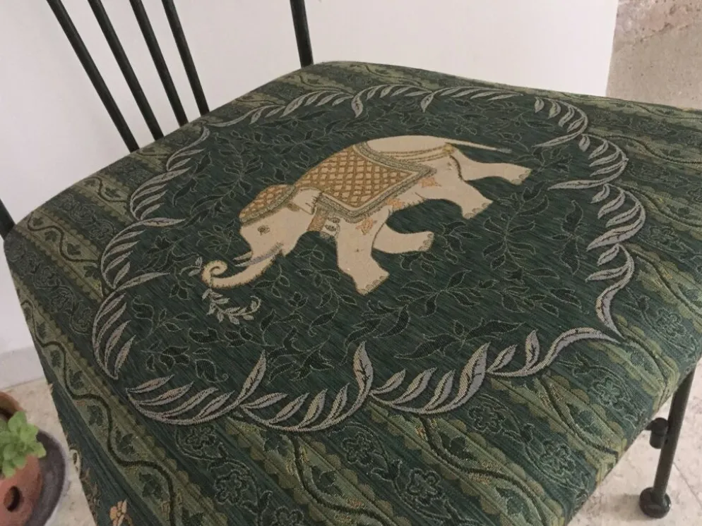 Chaise de jardin vintage en fer forgé