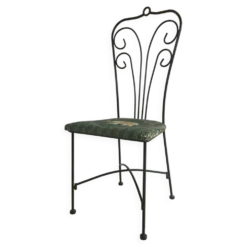 Chaise de jardin vintage en fer forgé