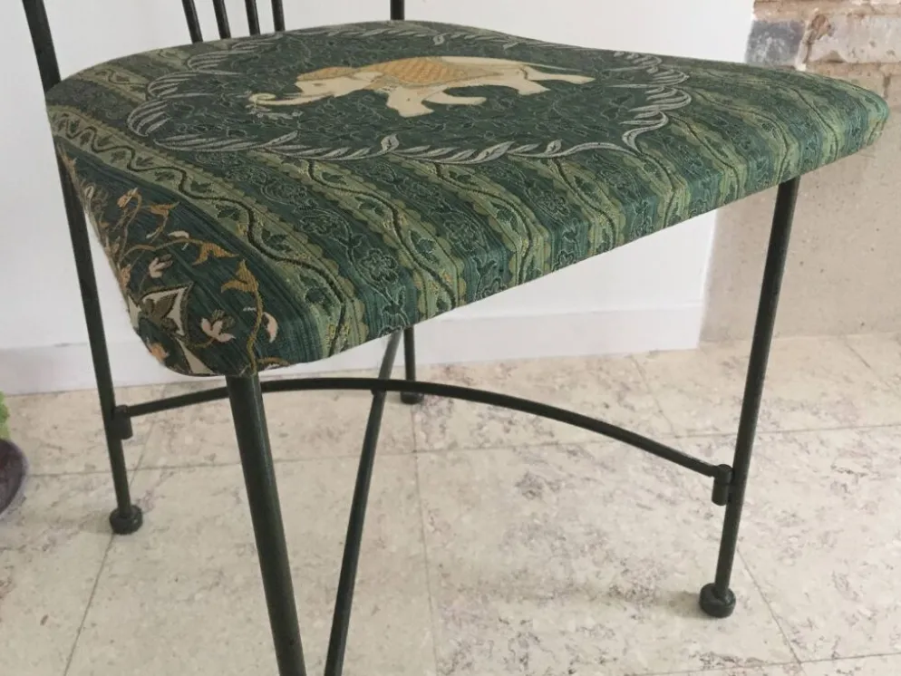 Chaise de jardin vintage en fer forgé
