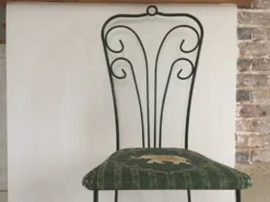 Chaise de jardin vintage en fer forgé