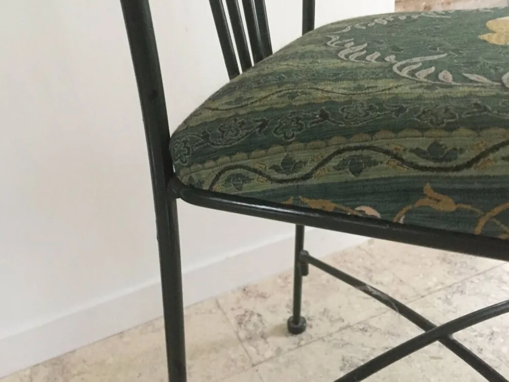 Chaise de jardin vintage en fer forgé
