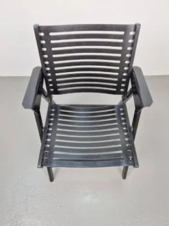 Chaise de jardin vintage noire par Niko Kralj pour Rex, années 1960.