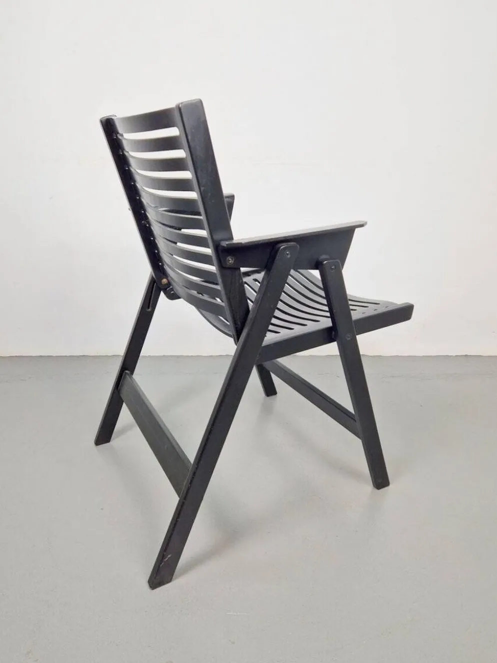 Chaise de jardin vintage noire par Niko Kralj pour Rex, années 1960.