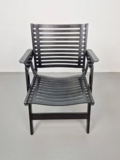 Chaise de jardin vintage noire par Niko Kralj pour Rex, années 1960.