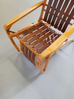Chaise en bois courbé Thonet Siesta Medizinal 1951 fauteuil lounge