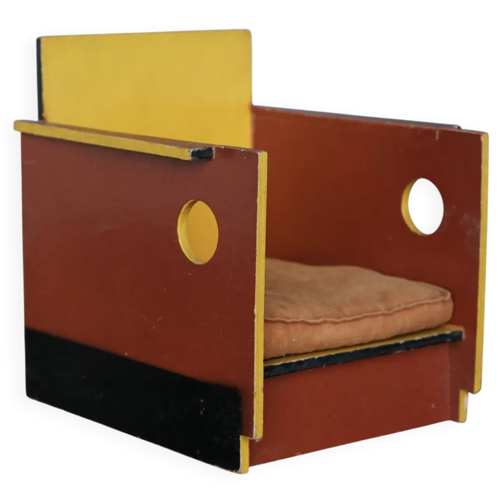 Chaise en jouet moderniste rare par Ko Verzuu pour Ado, années 1930