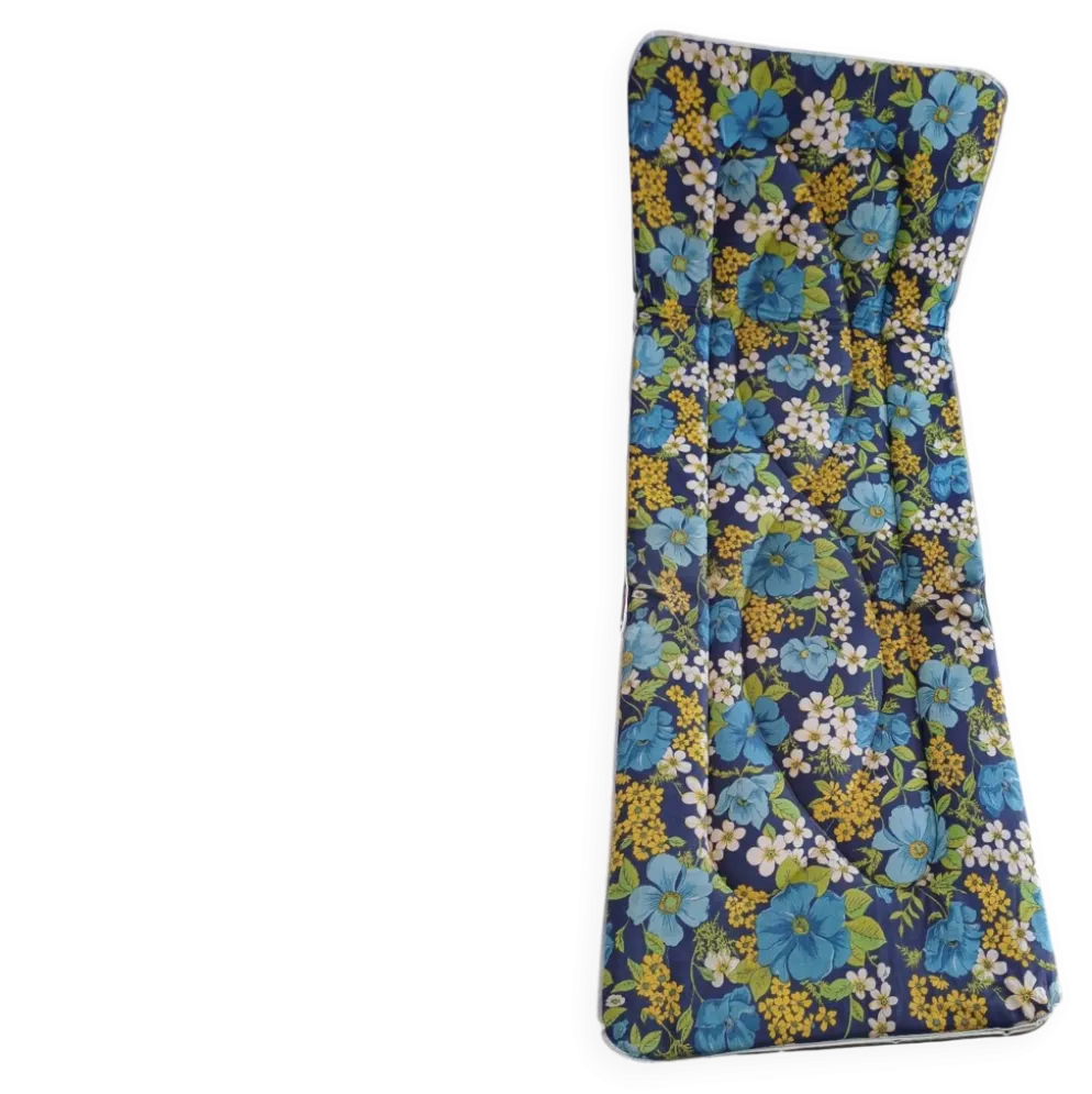 Chaise longue annees 60/70 tissu fleuri