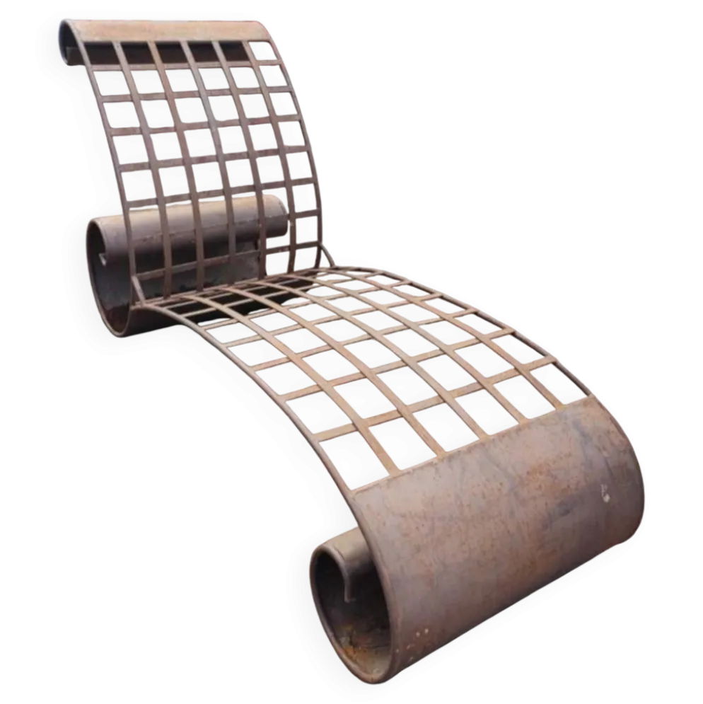Chaise longue artisanale ferronnerie d'art