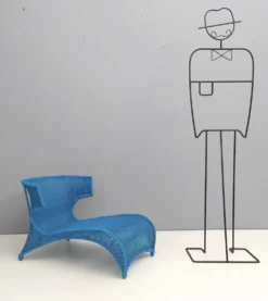Chaise longue basse bleu ciel par Monika Mudler pour IKEA, 2001