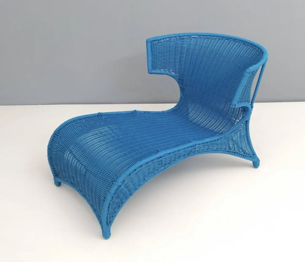 Chaise longue basse bleu ciel par Monika Mudler pour IKEA, 2001