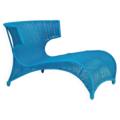 Chaise longue basse bleu ciel par Monika Mudler pour IKEA, 2001