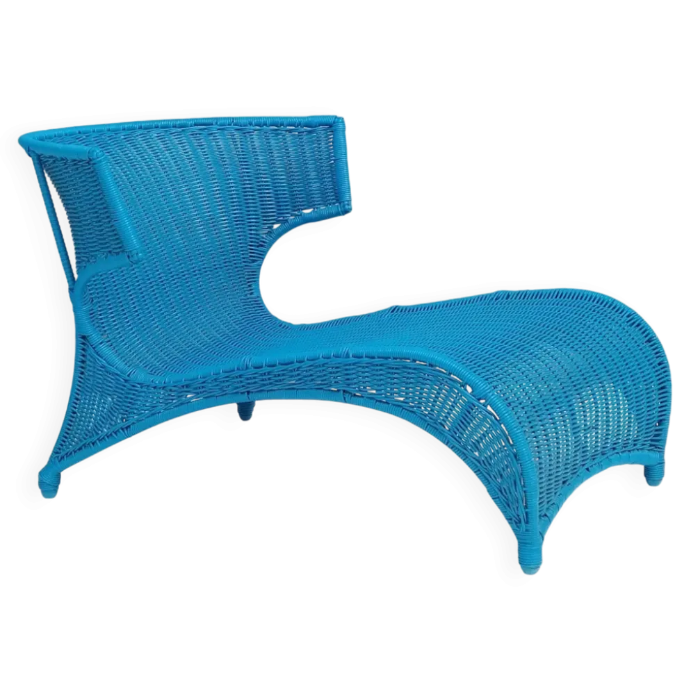 Chaise longue basse bleu ciel par Monika Mudler pour IKEA, 2001