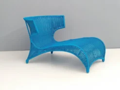 Chaise longue basse bleu ciel par Monika Mudler pour IKEA, 2001