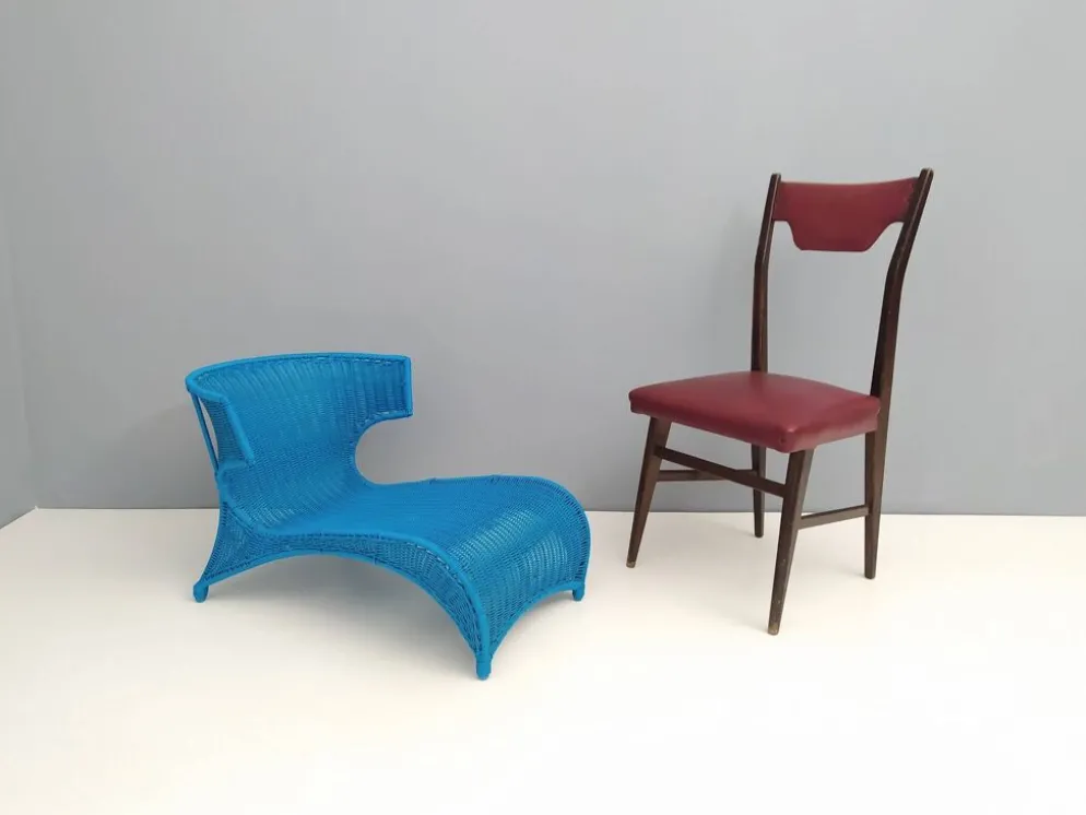 Chaise longue basse bleu ciel par Monika Mudler pour IKEA, 2001