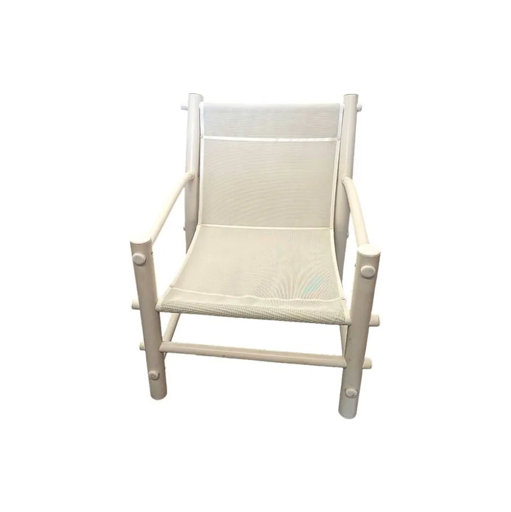 Chaise longue de jardin en PVC vintage, années 1970