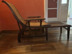 Chaise longue de paquebot, bain de soleil colonial
