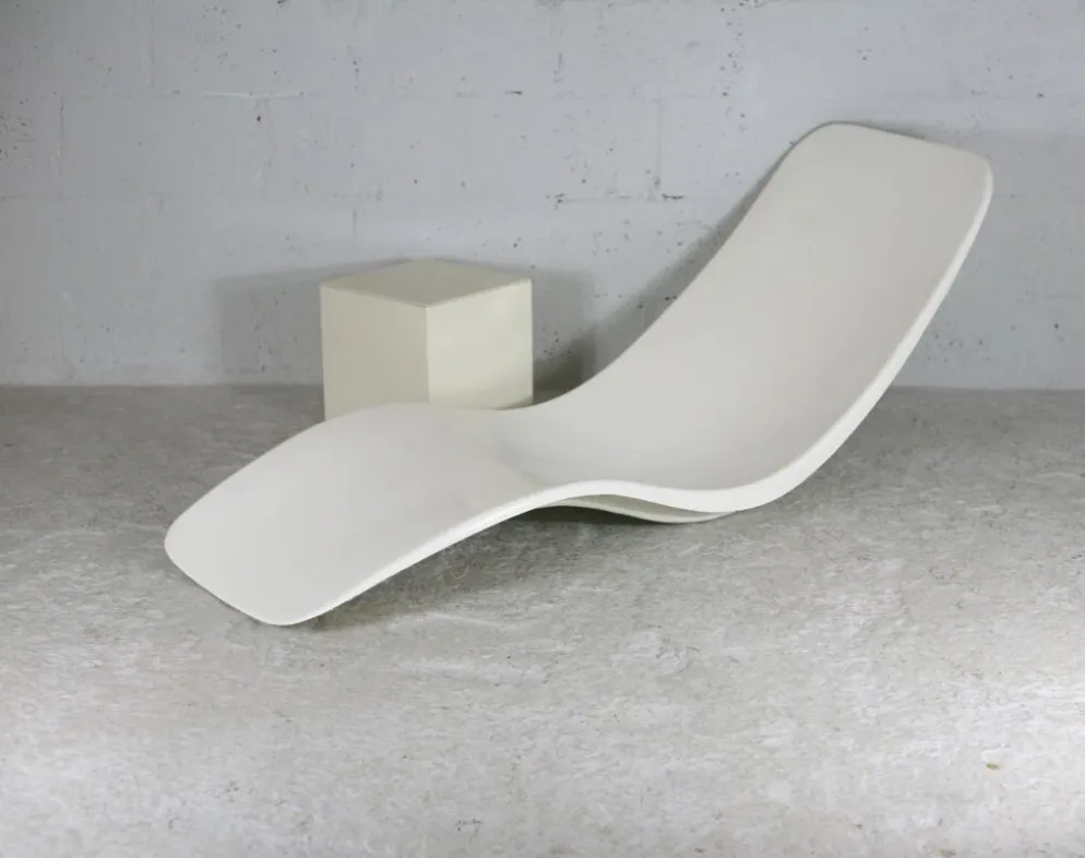 Chaise longue en fibre de verre, Charles Zublena, circa 1965