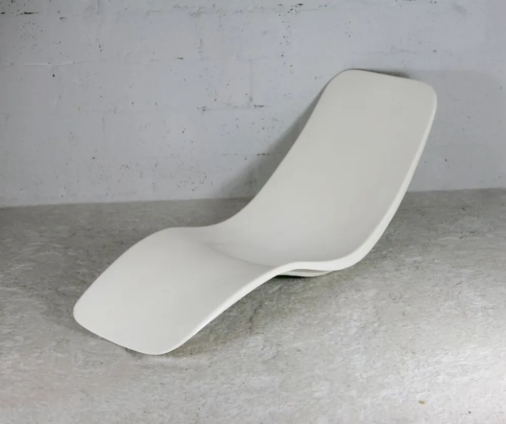 Chaise longue en fibre de verre, Charles Zublena, circa 1965