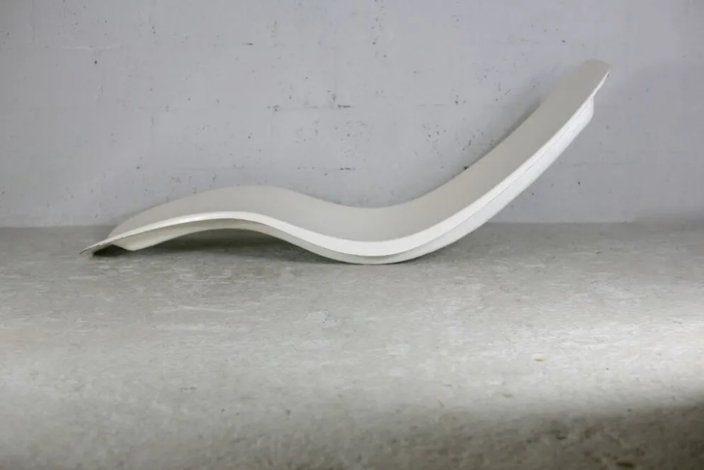 Chaise longue en fibre de verre, Charles Zublena, circa 1965