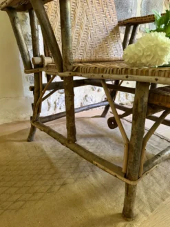 Chaise longue en rotin