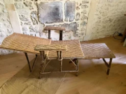 Chaise longue en rotin