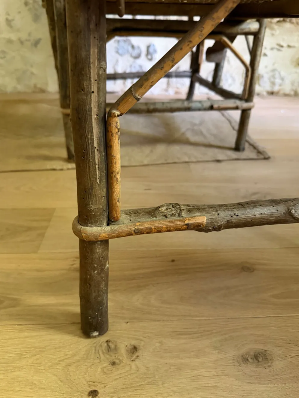 Chaise longue en rotin