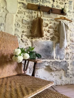 Chaise longue en rotin