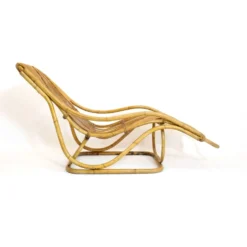 Chaise longue en rotin, Italie, années 60.
