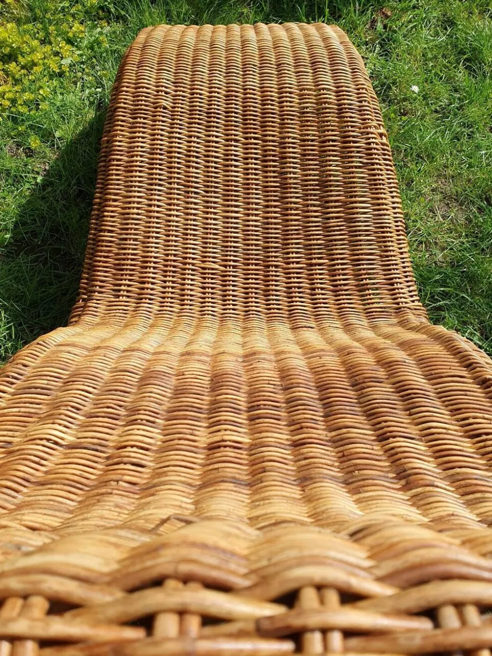 Chaise longue en rotin Karlskrona de Karl Malmvall pour Ikea