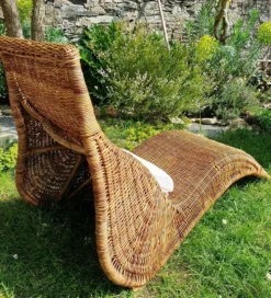 Chaise longue en rotin Karlskrona de Karl Malmvall pour Ikea