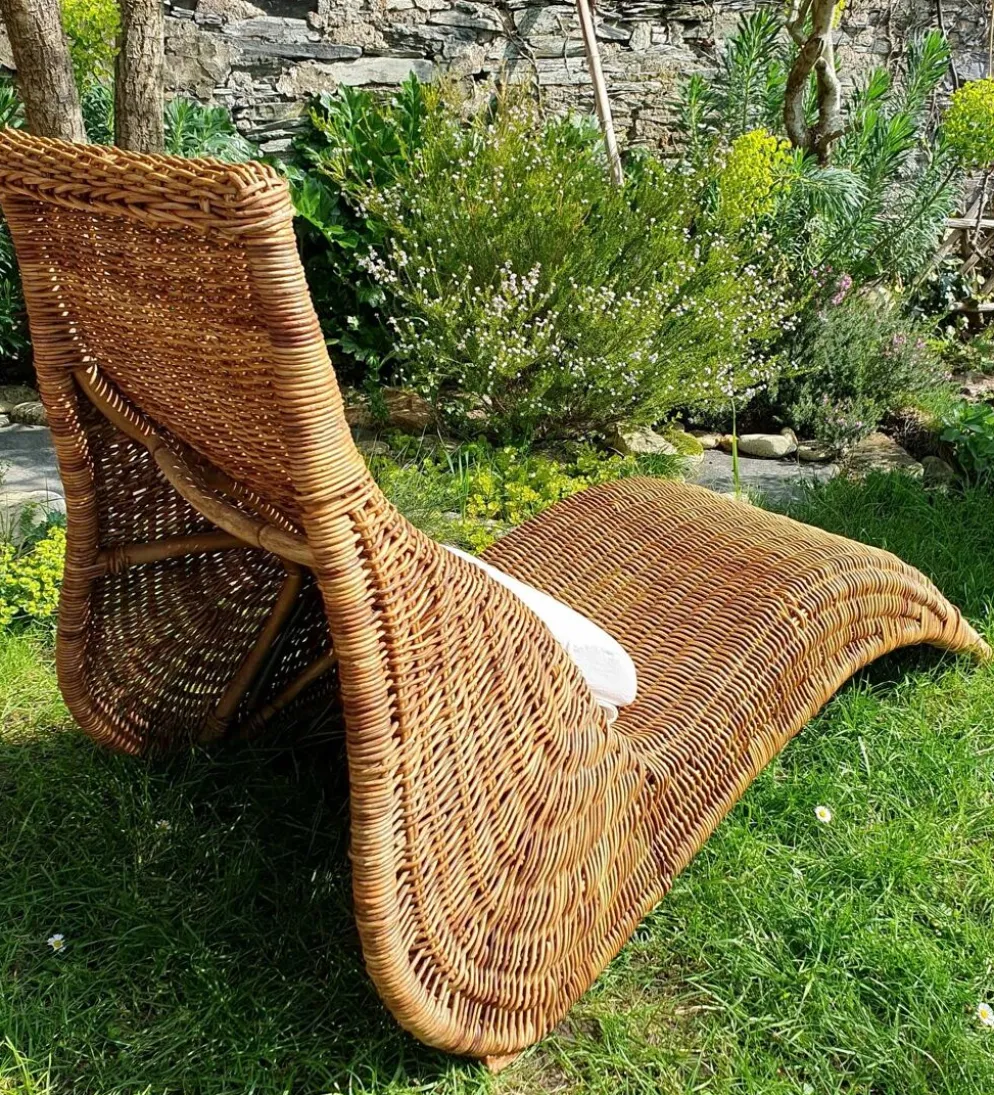 Chaise longue en rotin Karlskrona de Karl Malmvall pour Ikea