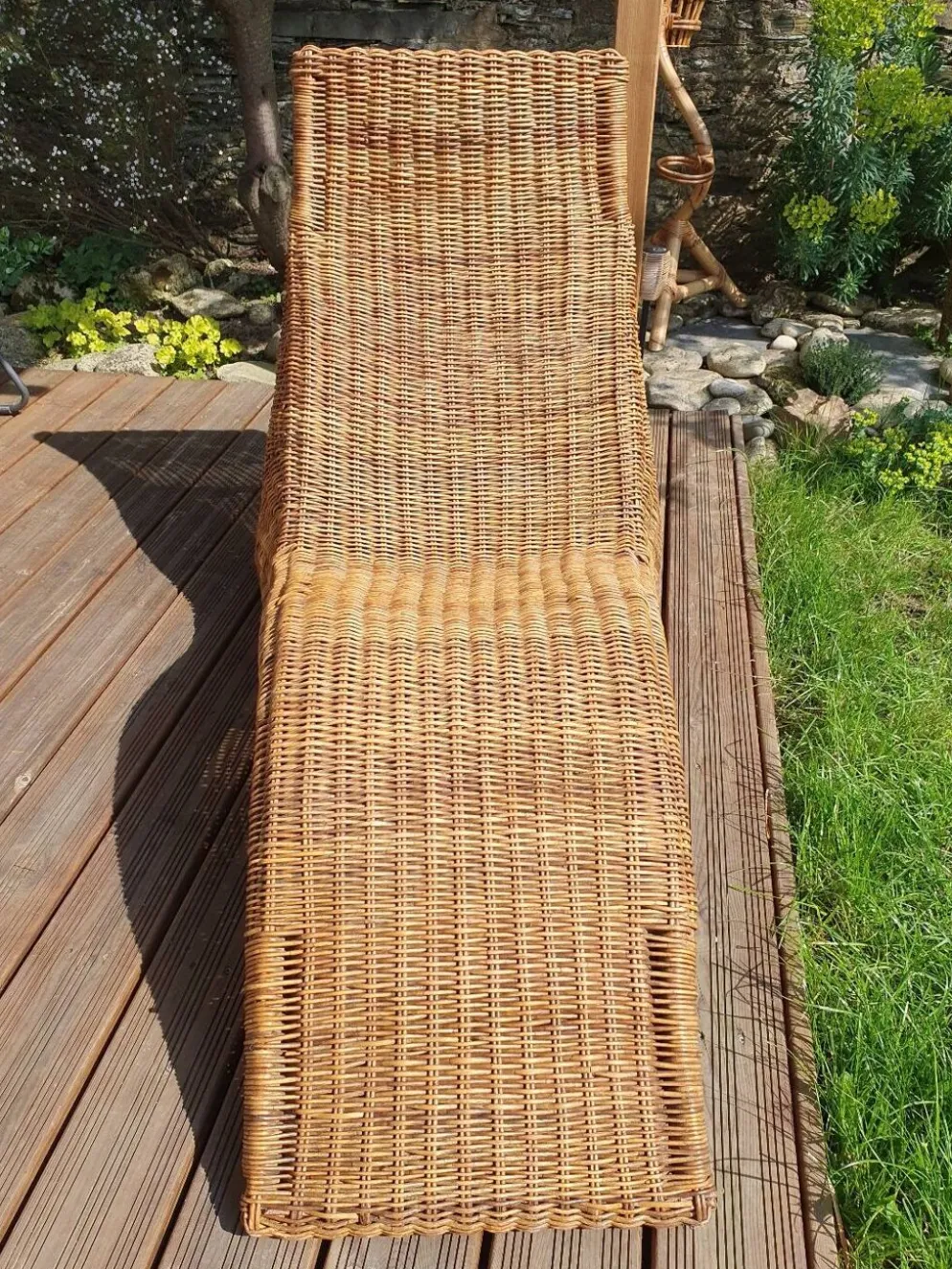 Chaise longue en rotin Karlskrona de Karl Malmvall pour Ikea