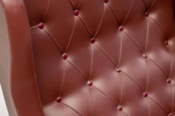 Chaise longue inclinable italienne des années 1950 en Naugahyde oxblood
