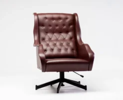 Chaise longue inclinable italienne des années 1950 en Naugahyde oxblood