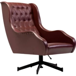 Chaise longue inclinable italienne des années 1950 en Naugahyde oxblood