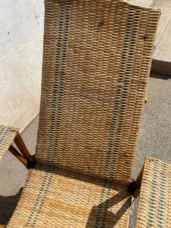 Chaise longue osier
