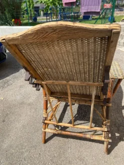 Chaise longue osier