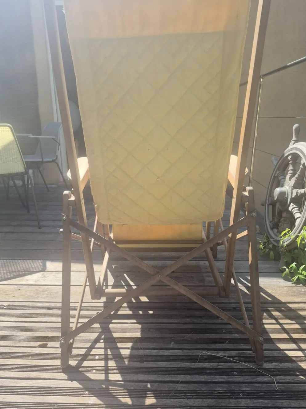 Chaise longue transat année 50
