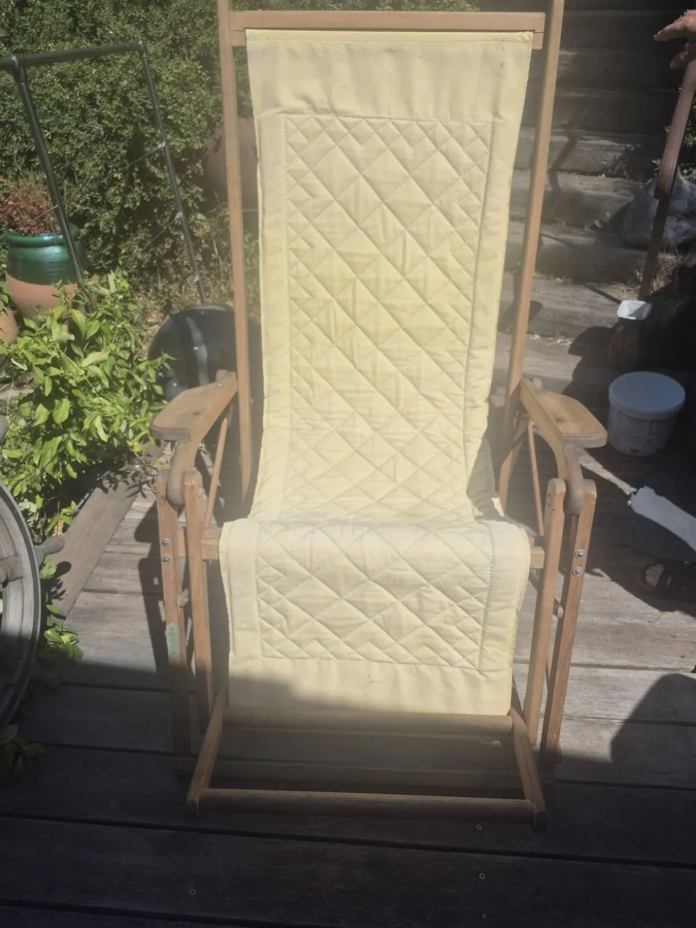 Chaise longue transat année 50