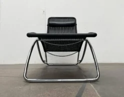 Chaise longue vintage modèle S 828 en acier tubulaire par Torben Skov pour Thonet, années 1980