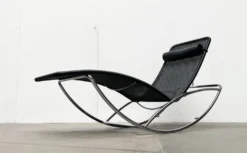 Chaise longue vintage modèle S 828 en acier tubulaire par Torben Skov pour Thonet, années 1980