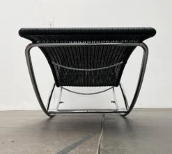 Chaise longue vintage modèle S 828 en acier tubulaire par Torben Skov pour Thonet, années 1980